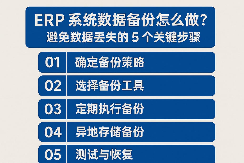 ERP 系统数据备份怎么做？避免数据丢失的 5 个关键步骤